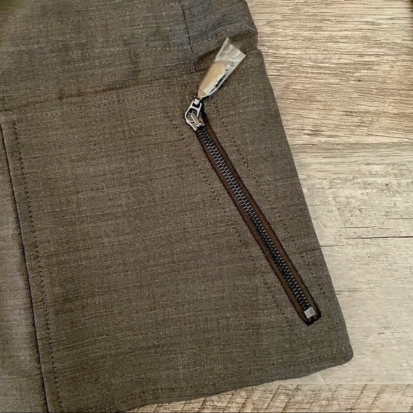 W By Worth Wool & Silk Roll Tab Taupe Lightweight Fitted Blazer Jacket Size 2 - Picture 7 of 10